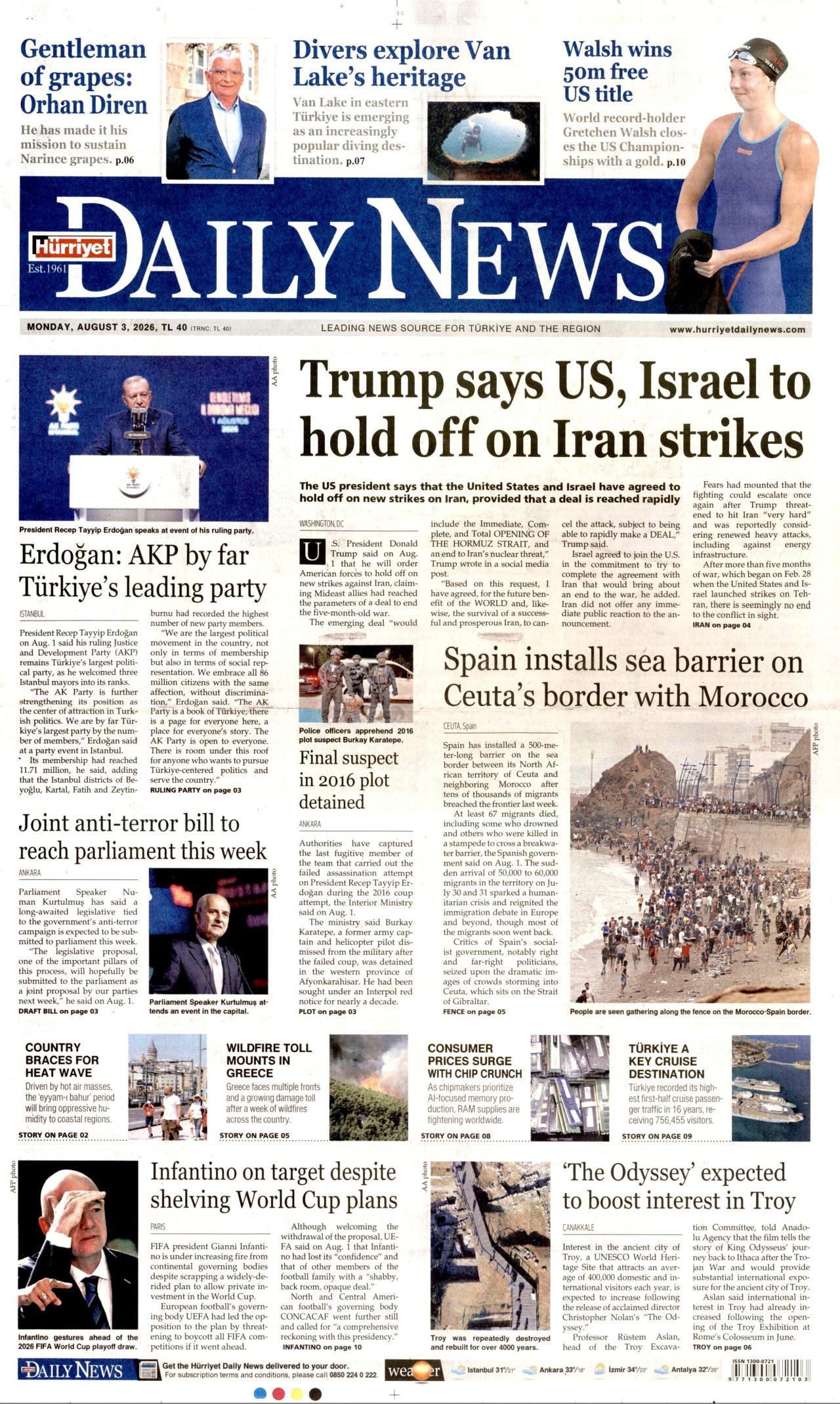 Hürriyet Daily News Manşet