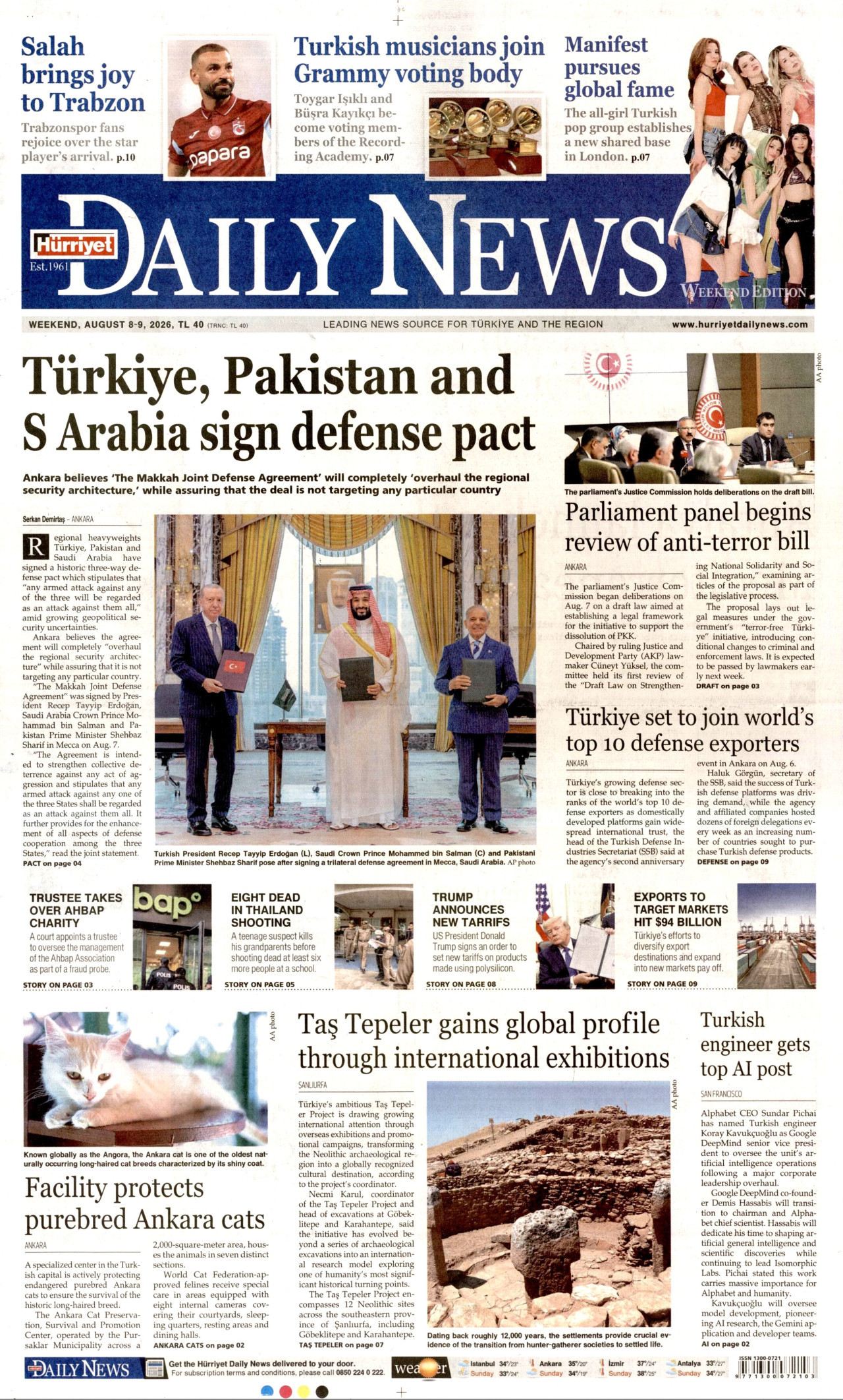 Hürriyet Daily News Manşet