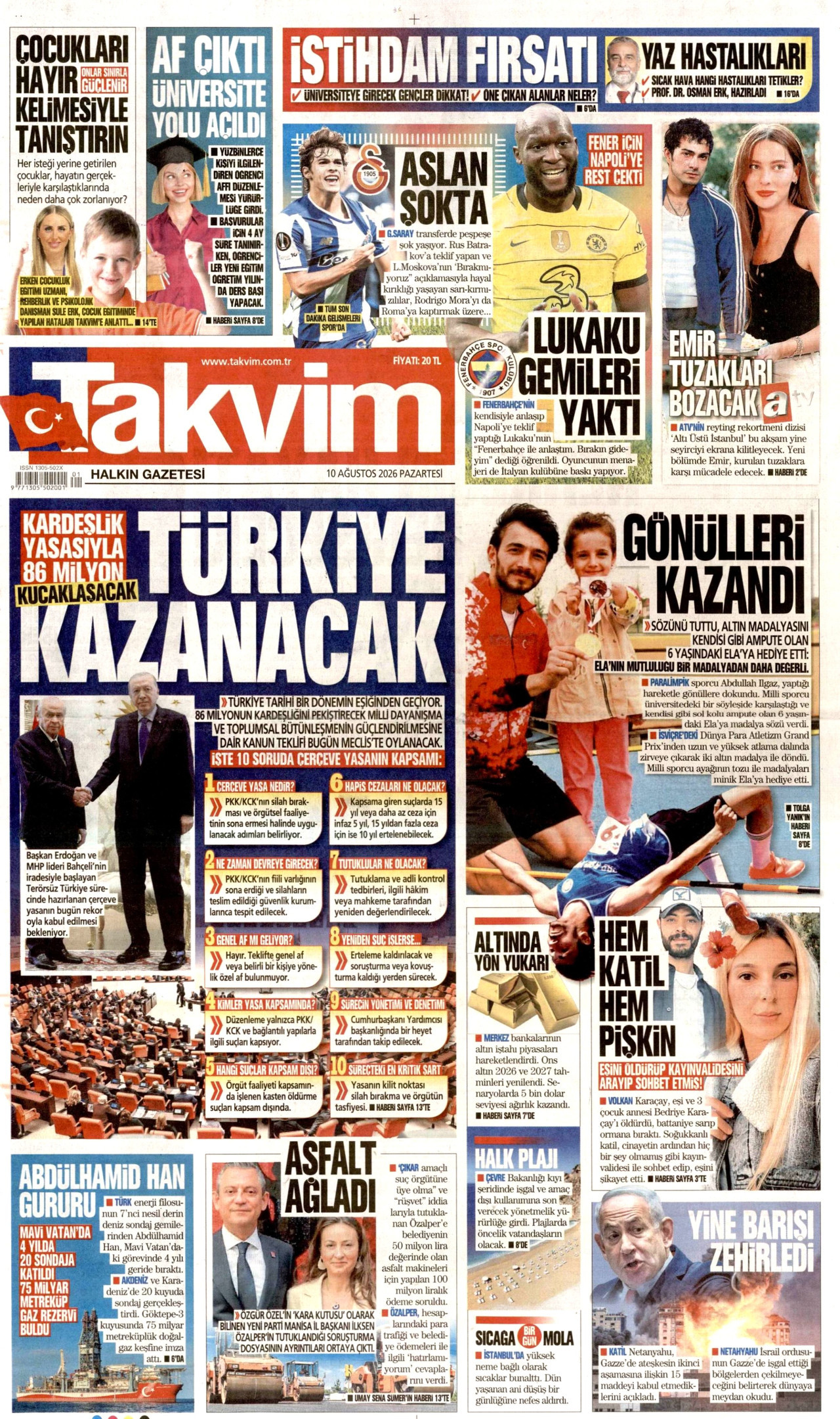 Takvim Manşet