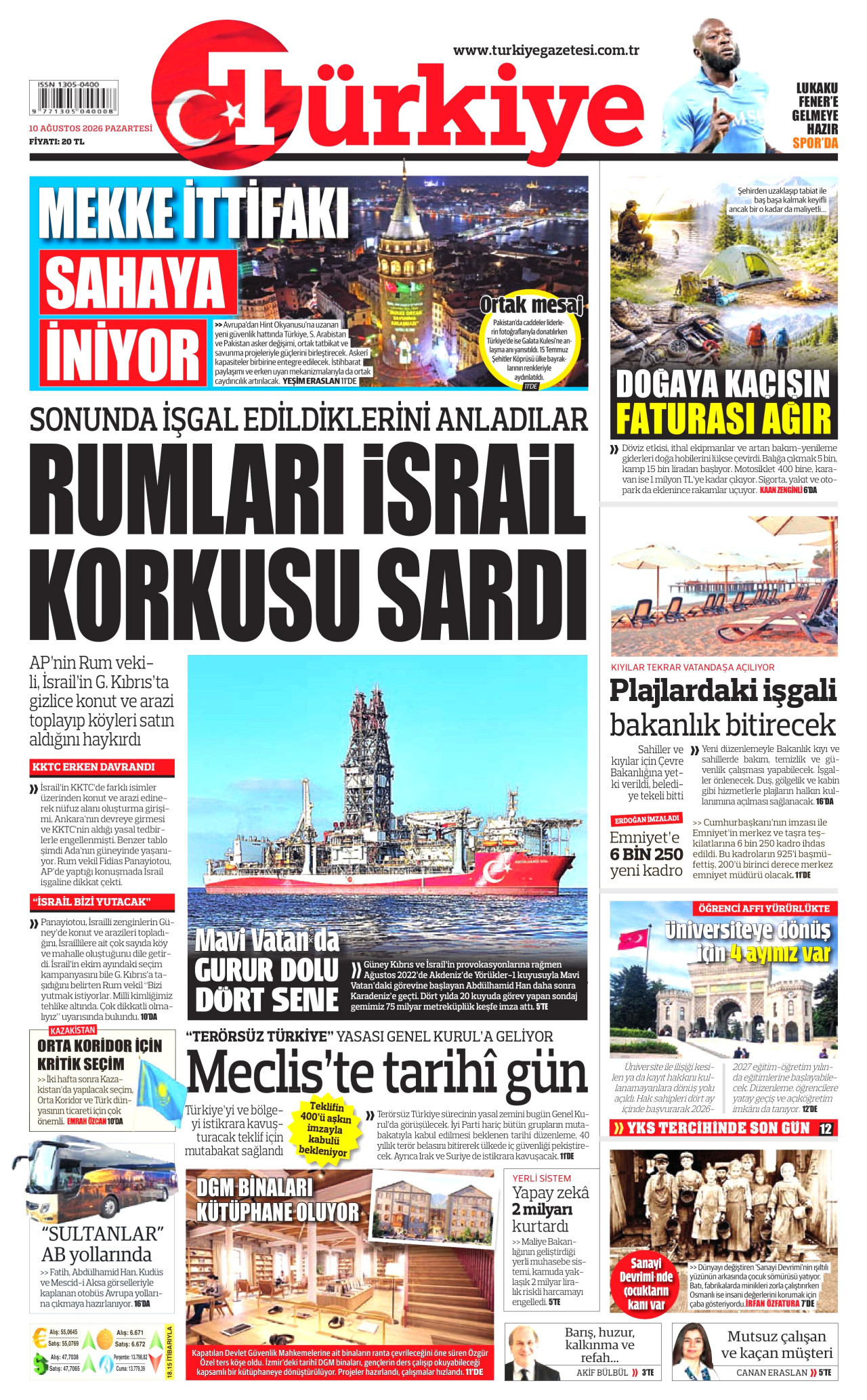 Türkiye Gazetesi Manşet