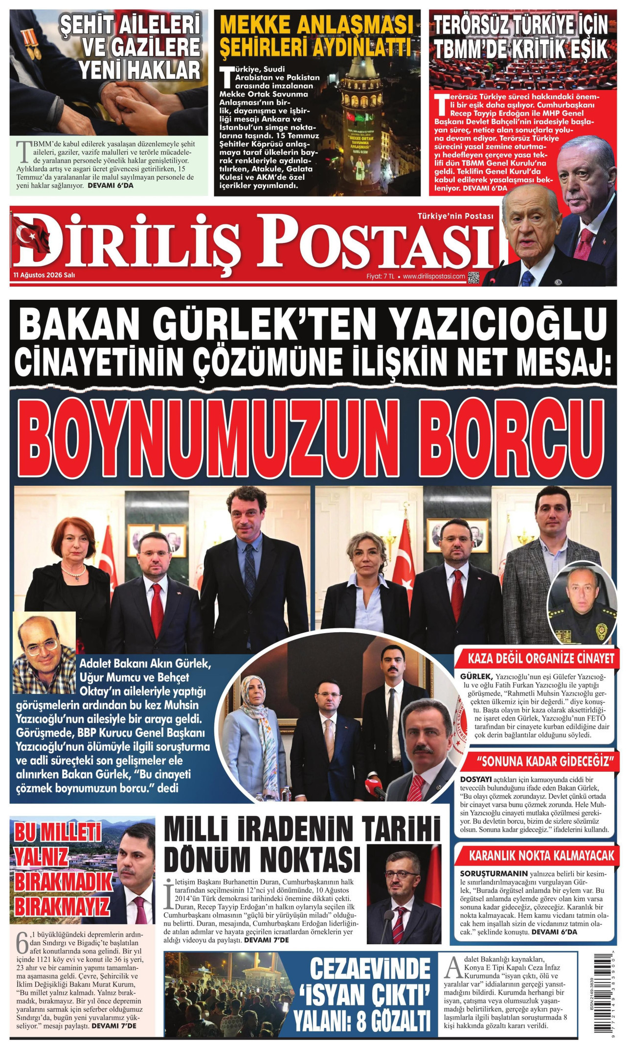 Diriliş Postası Manşet