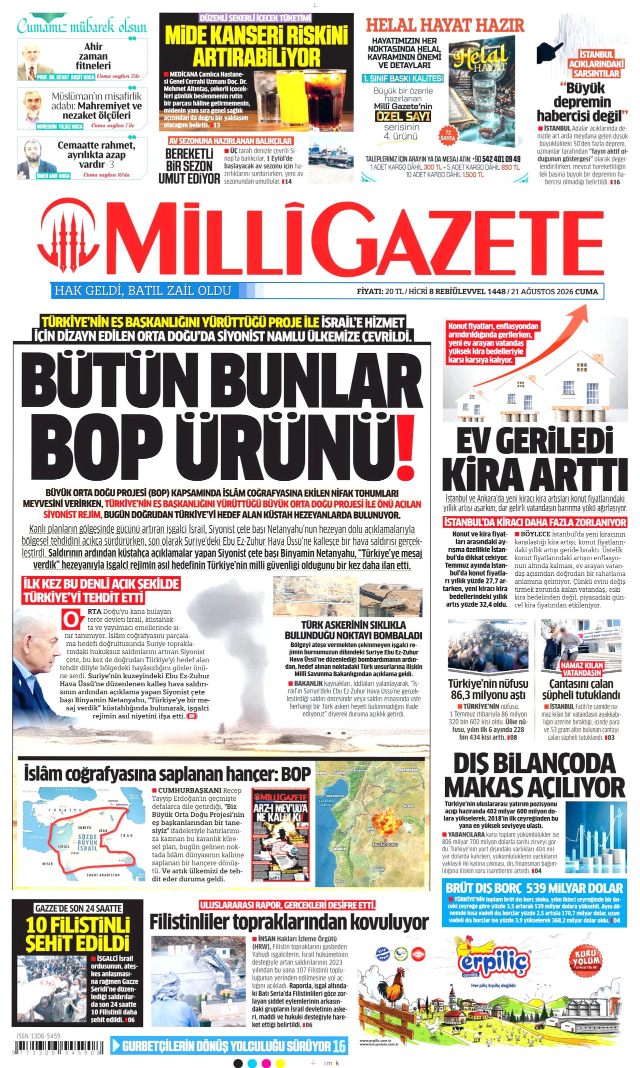 Milli Gazete Manşet