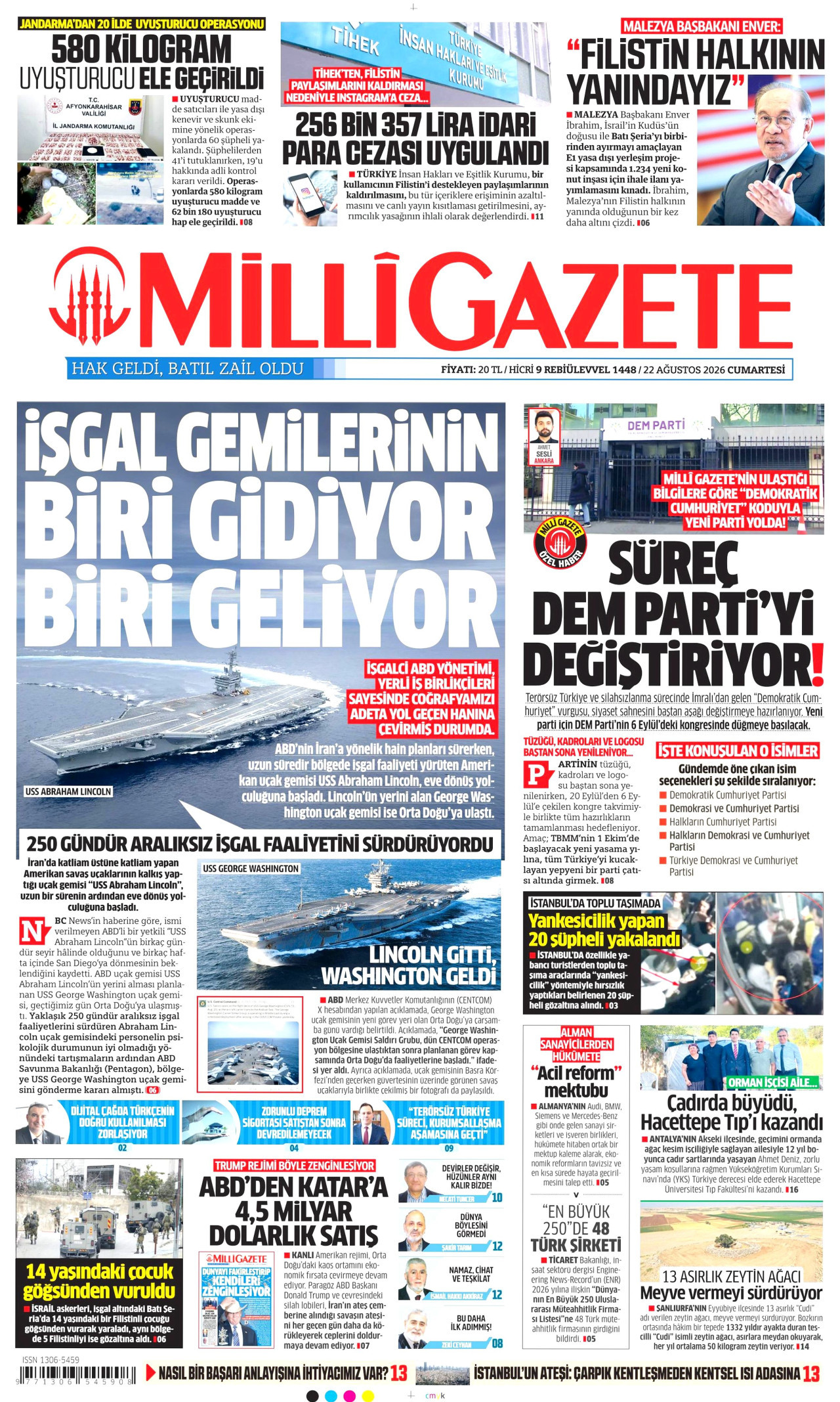 Milli Gazete Manşet