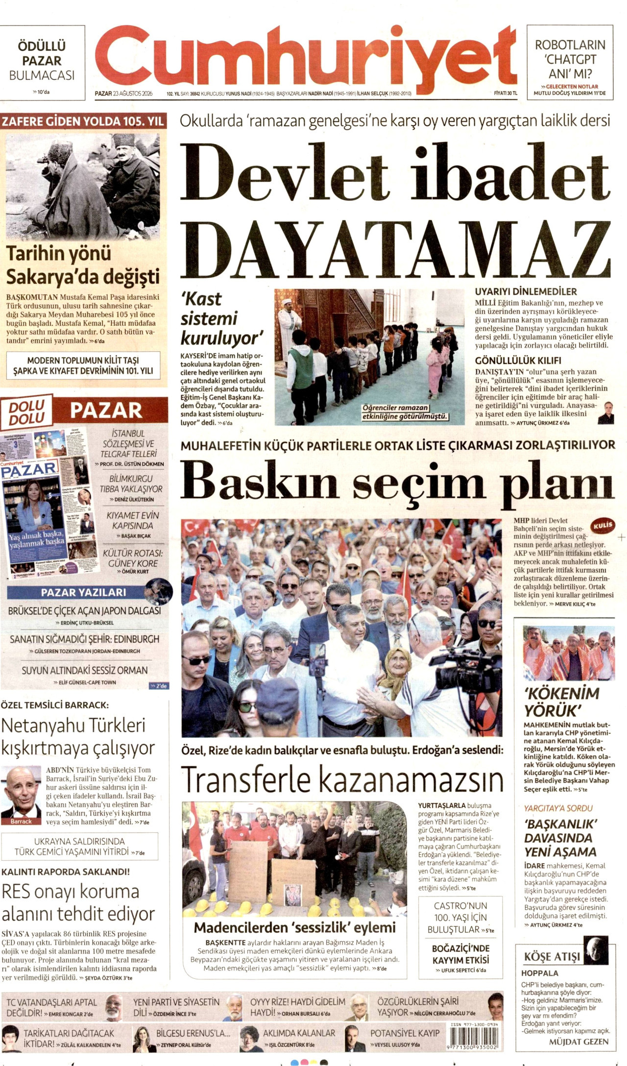 Cumhuriyet Manşet