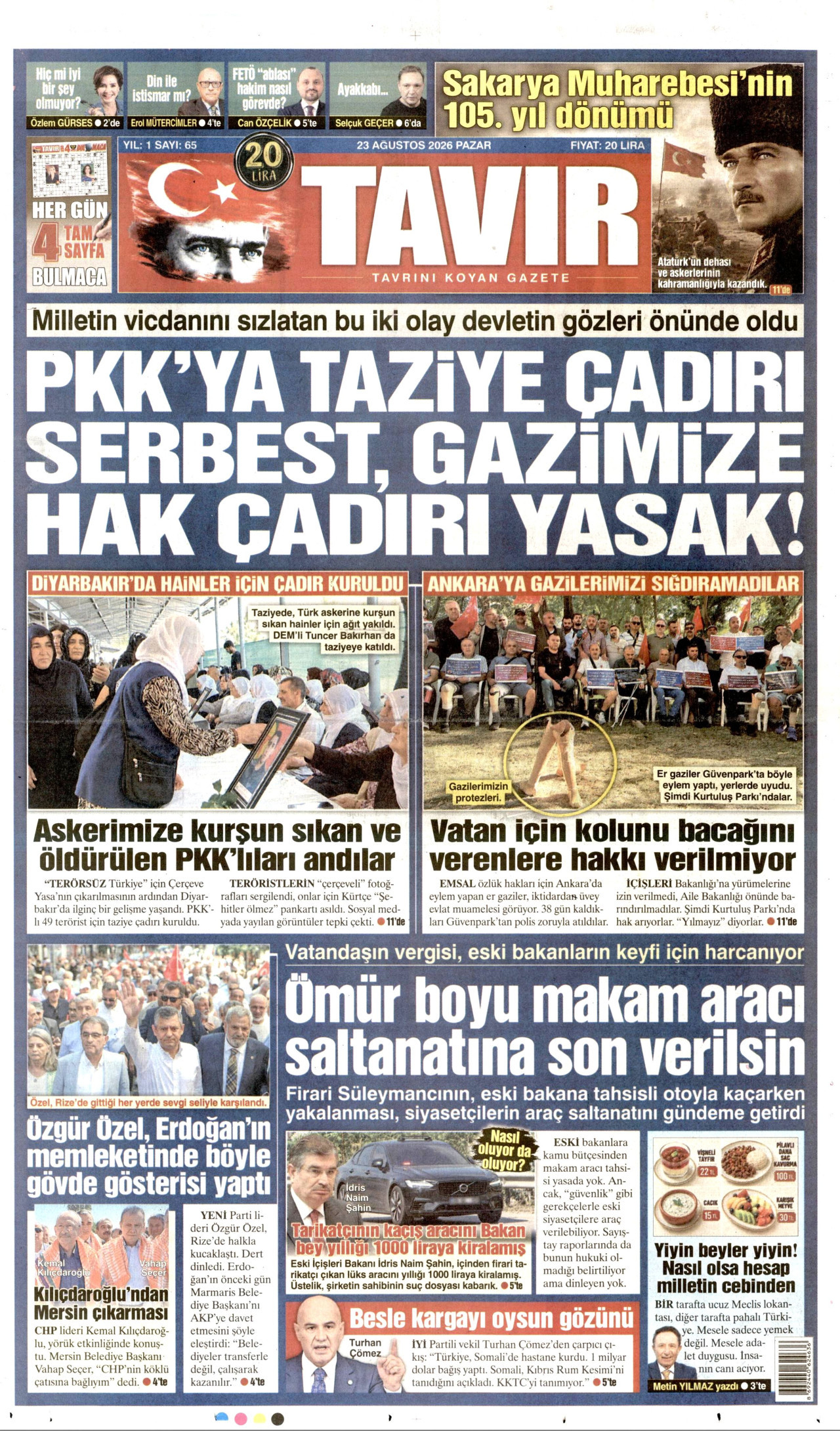 Tavır Gazetesi Manşet