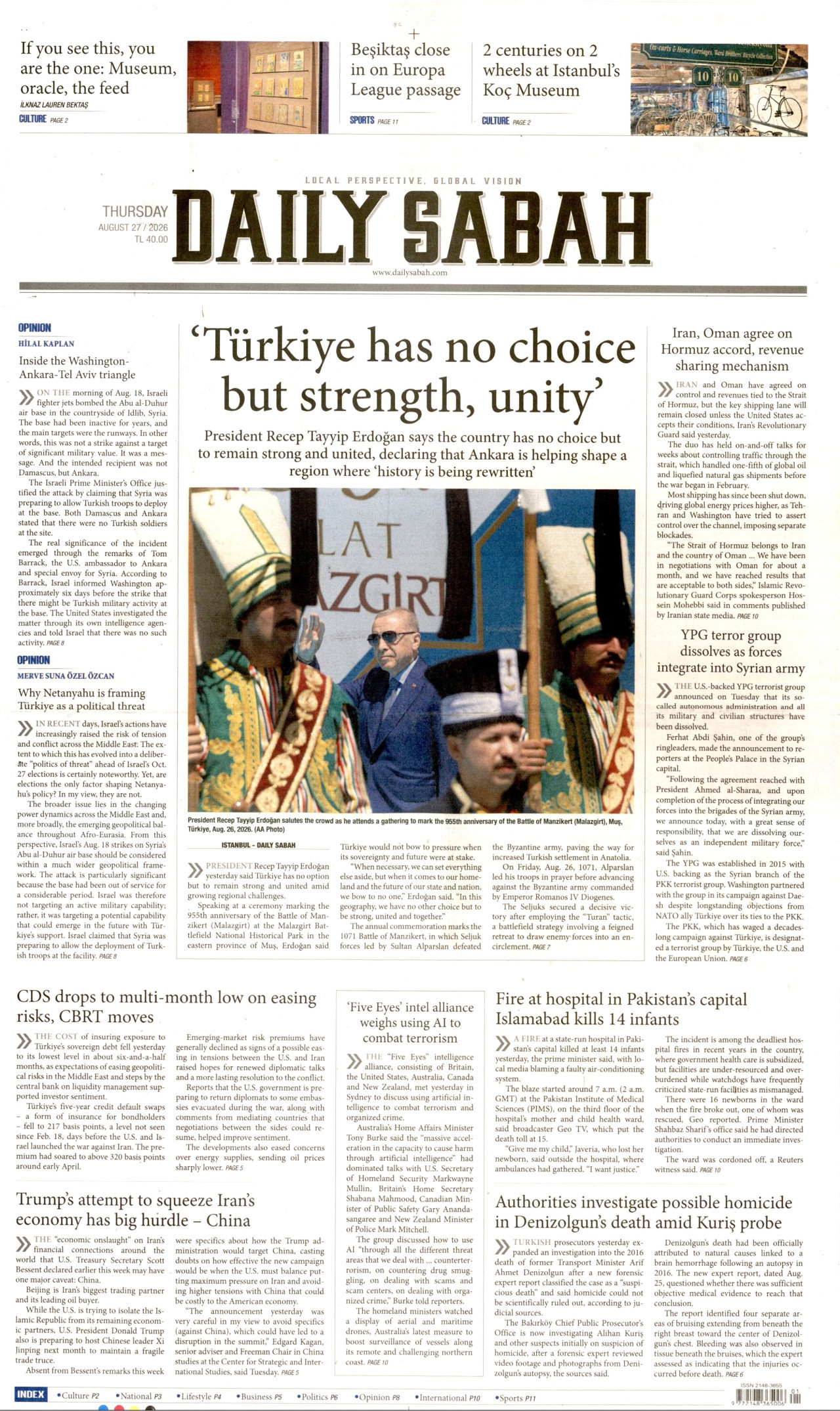 Daily Sabah Manşet