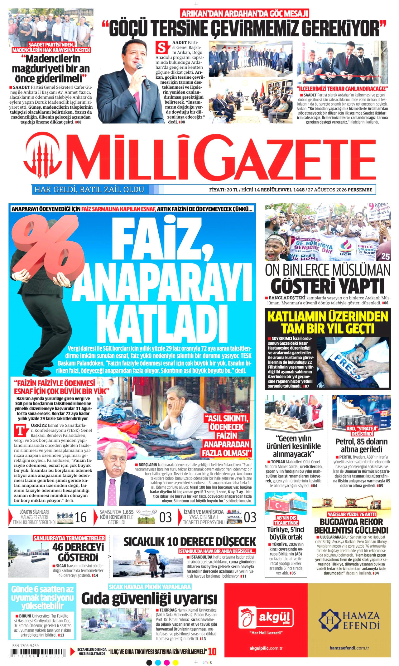 Milli Gazete Manşet