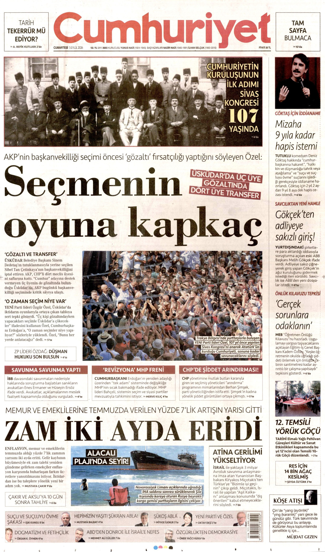 Cumhuriyet Manşet