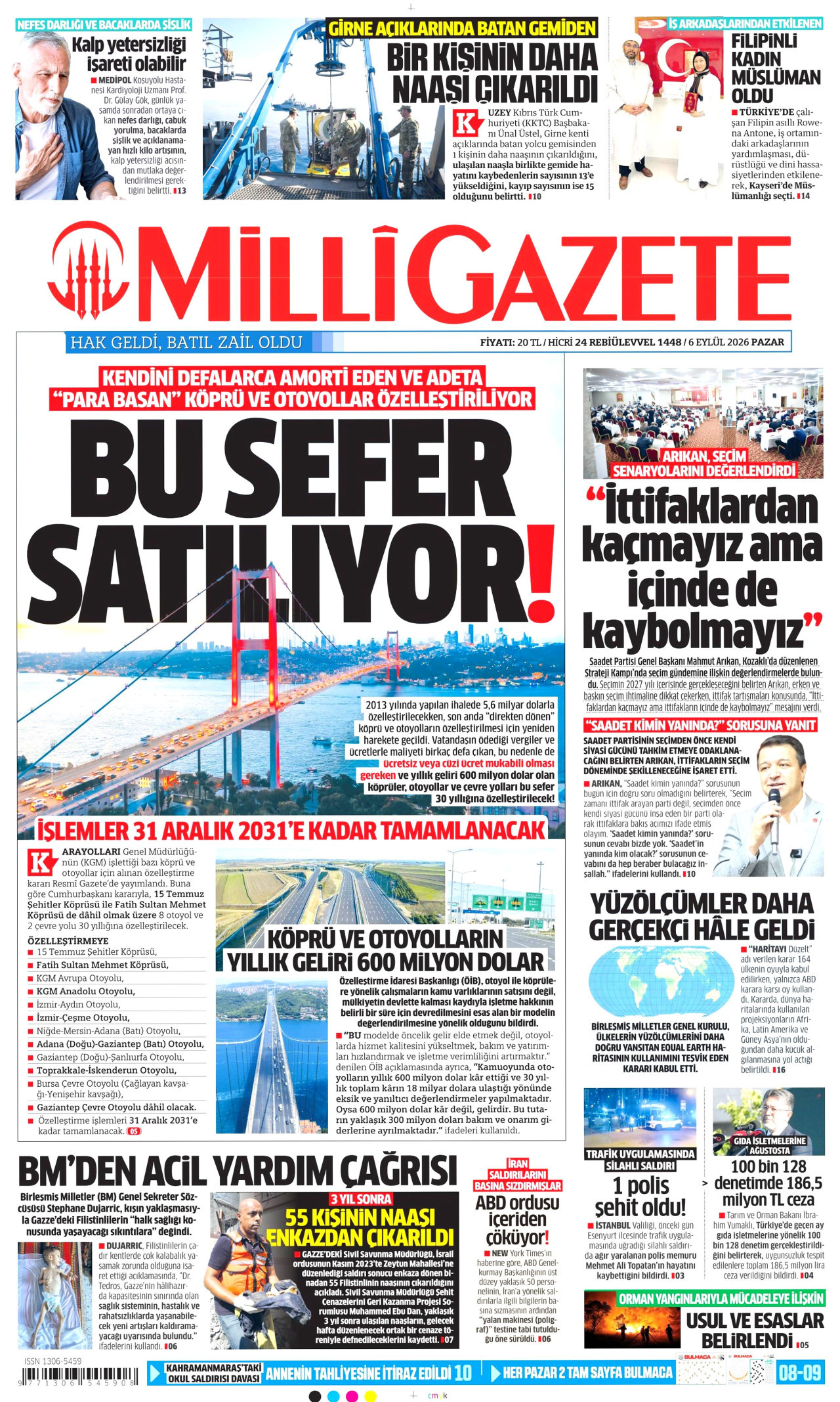 Milli Gazete Manşet