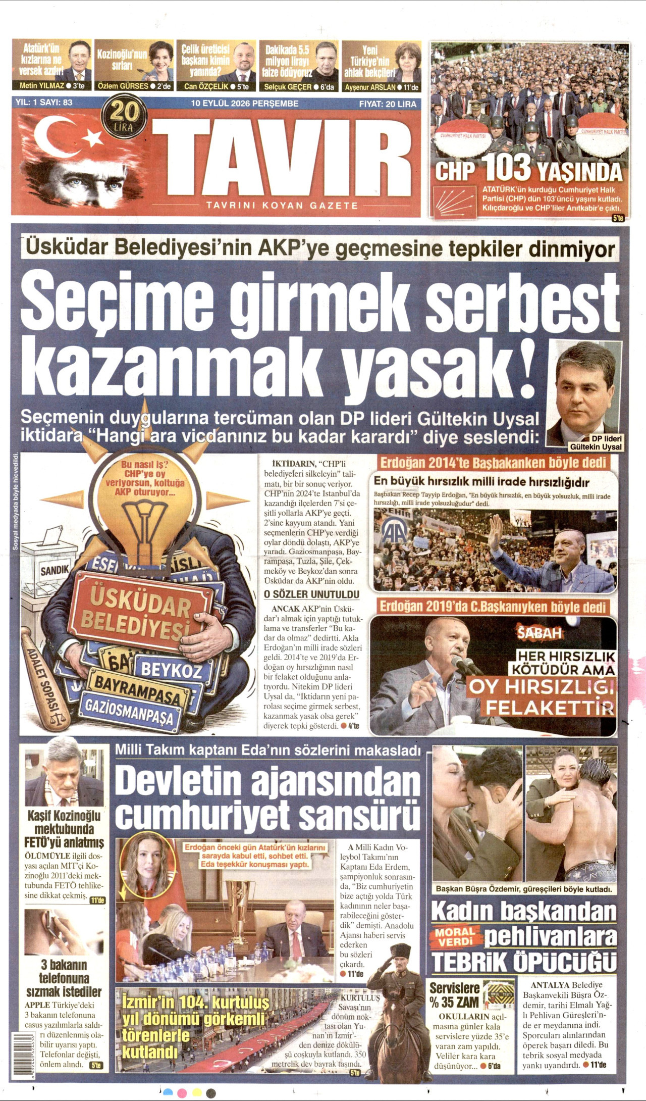 Tavır Gazetesi Manşet