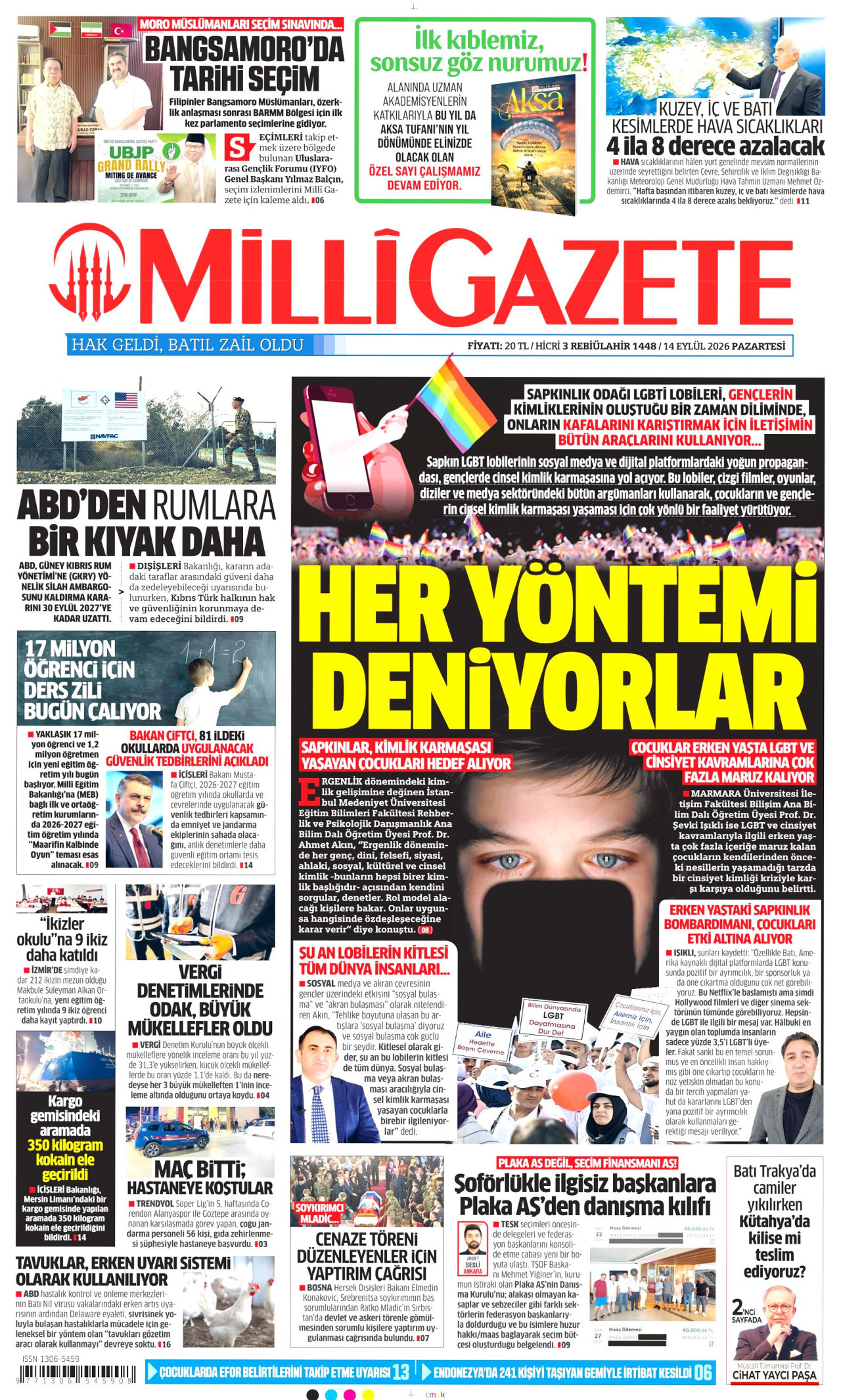 Milli Gazete Manşet