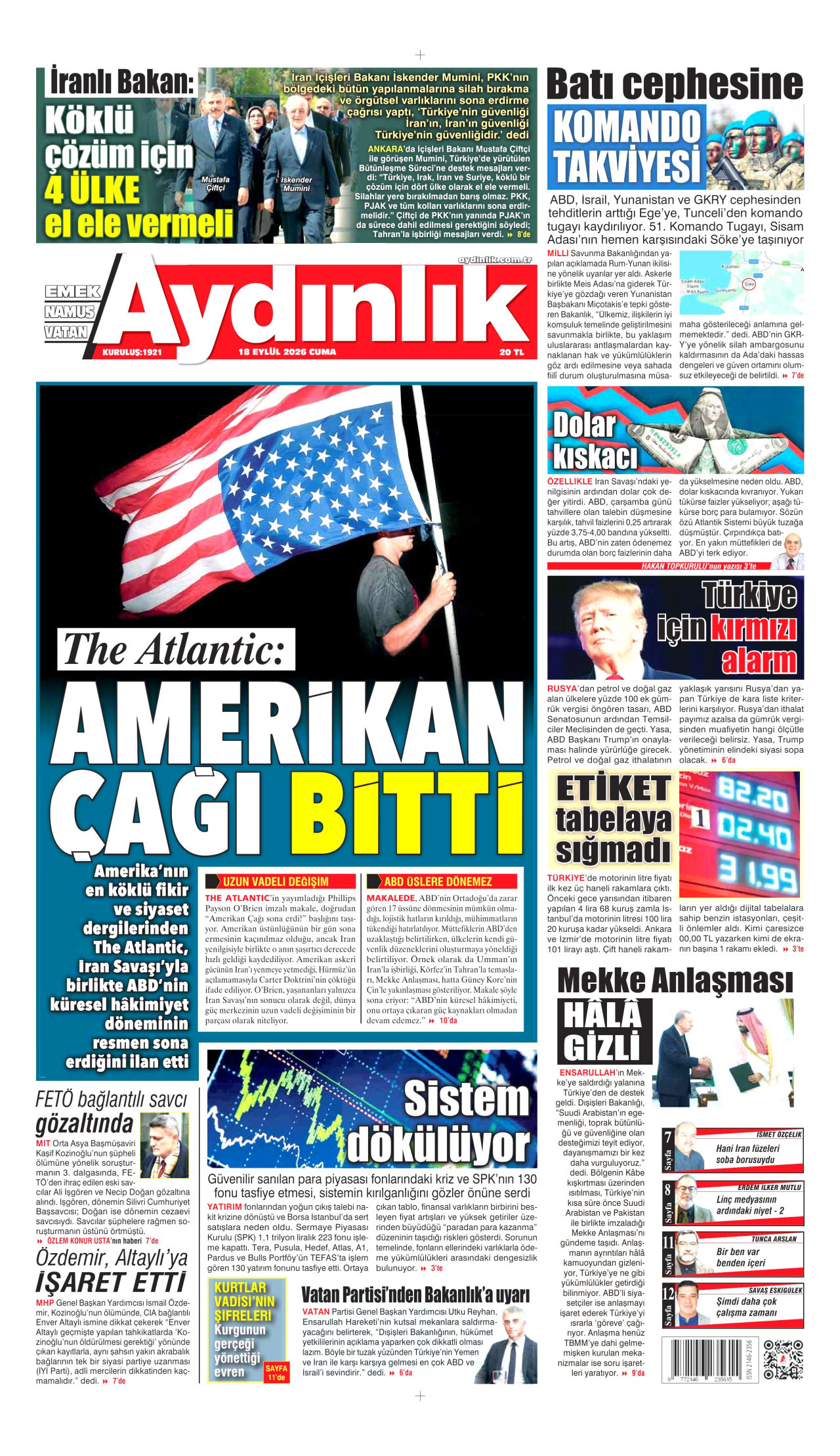 Aydınlık Gazetesi Manşet