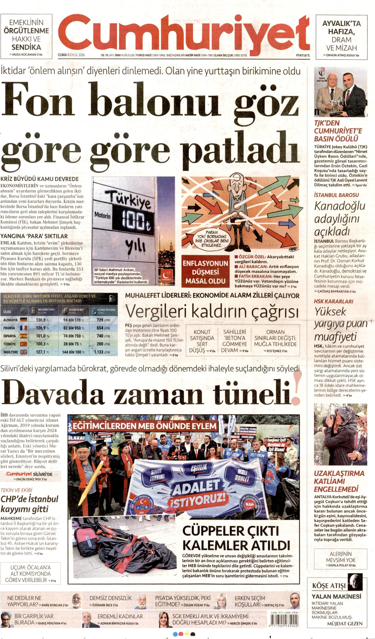 Cumhuriyet Manşet