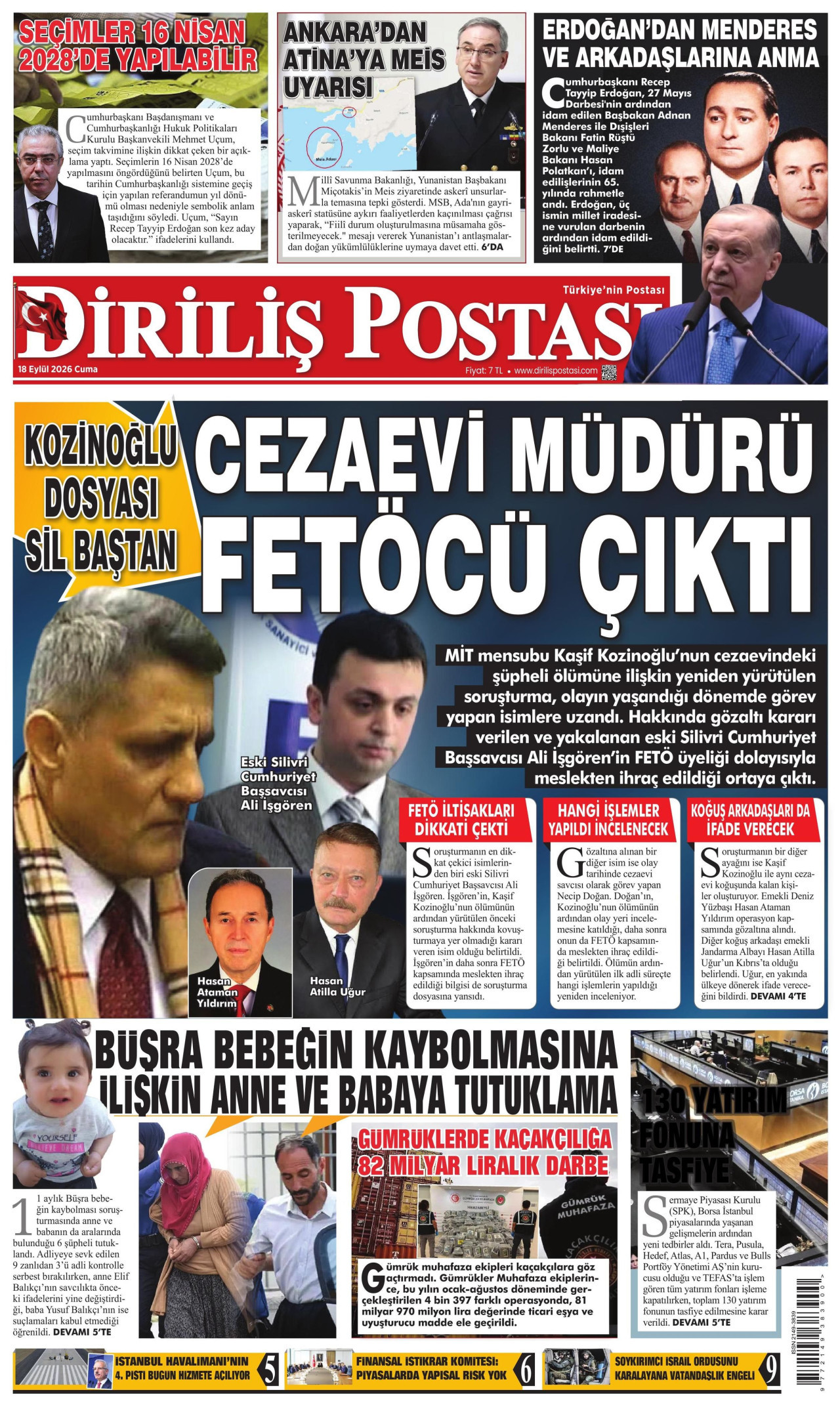 Diriliş Postası Manşet